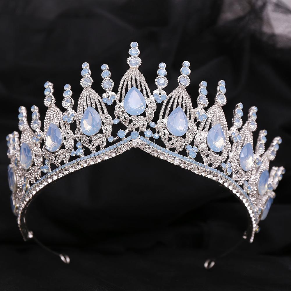 Atmospheric Wedding Headwear Large Crown Baroque New Retro Rhinestone-encrusted Hair Accessories Bridal Crown