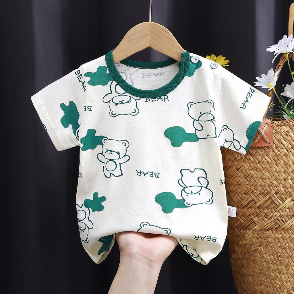 Children's Pure Cotton Short-Sleeved T-Shirt: Summer Style for Girls & Boys