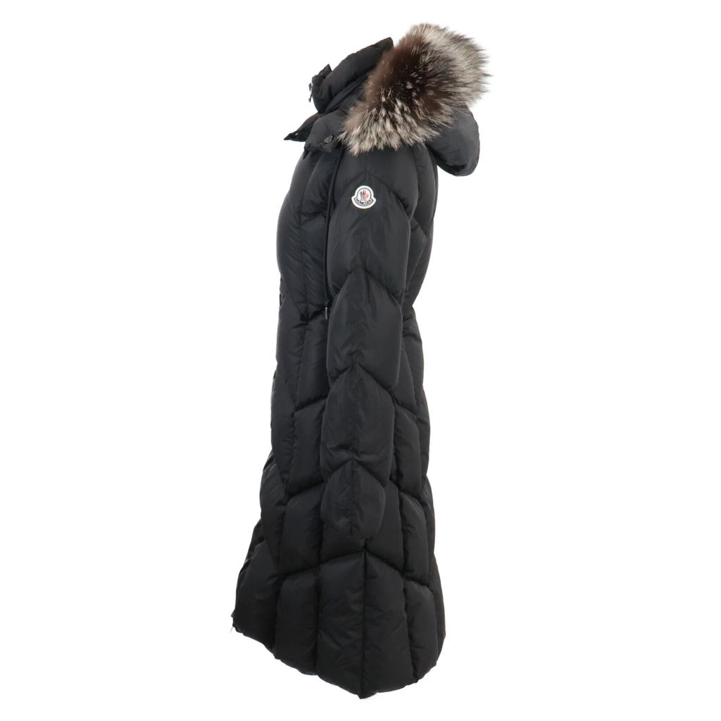 MONCLER DUBERRAN Duberan fur-trimmed hooded down jacket coat 00 blackUsed