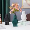 Robot Creative Vase Block Man Desk Decoration Nordic Style Ornament Vase  Interior Decoration