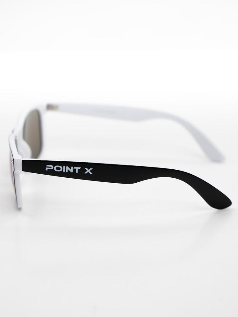 Point X Name Contrast Uni Wayfarer Sunglasses Black / White / Blue