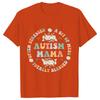 Women's Fashion T-shirt Autism Mama Printed Tshirts Fashion Casual Short-sleeved Tee Shirt Autism Awareness T Shirts for Women