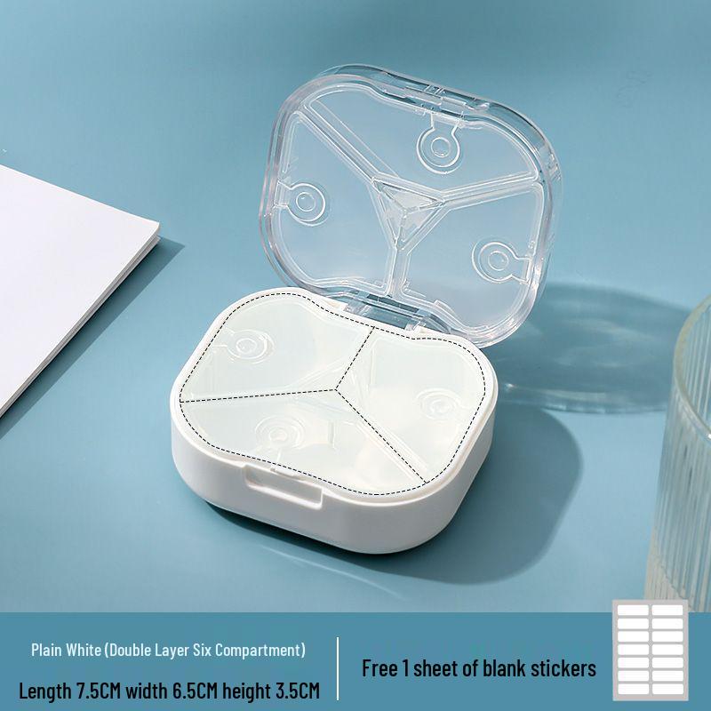 Compact, Moisture-Proof Pill Box for Daily Medication - 3 Times a Day, 7-Day Organizer
