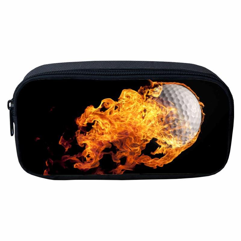 Flame Pattern Pencil Case for Kids - Cartoon Design for Primary School Boys