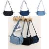 Stylish Korean Minimalist Denim Shoulder Bag For Kids In Blue Black And Dark Blue Colors