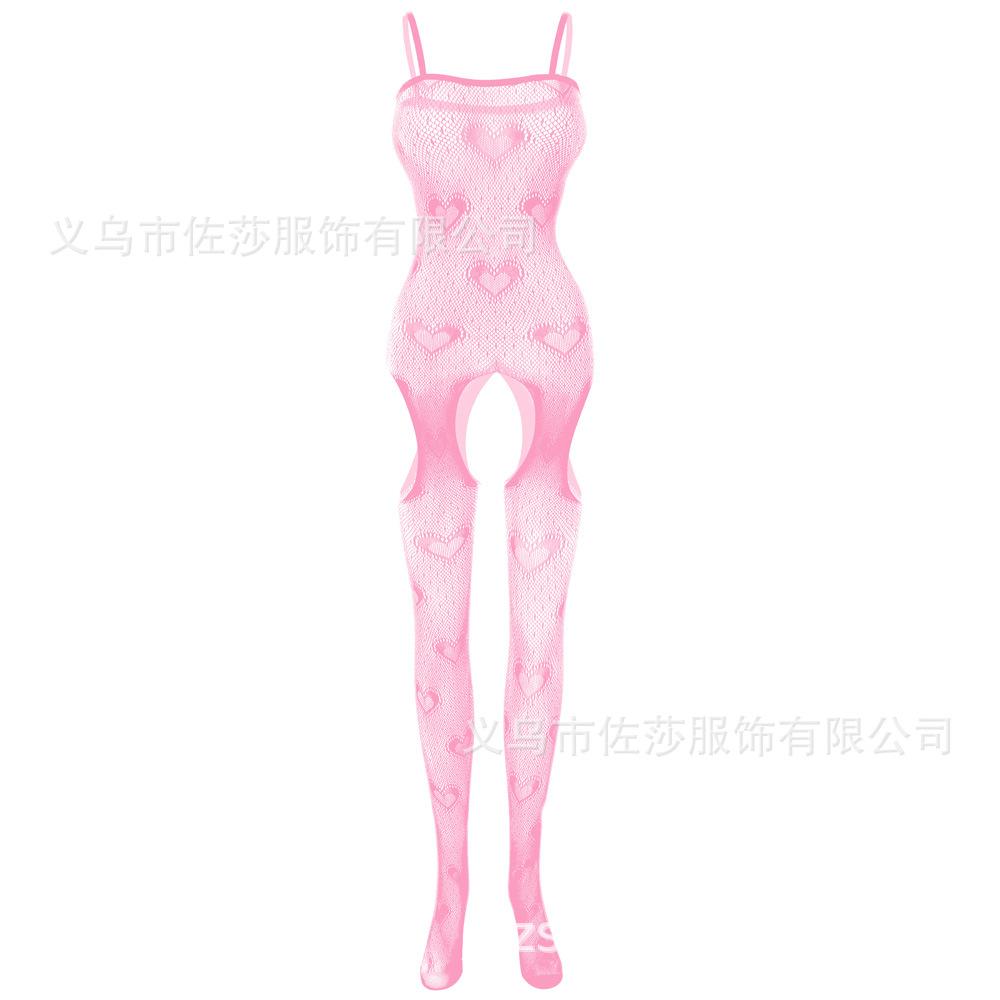 Sexy Underwear Supply Sexy Suspenders Mesh Tight Hollowed Out Large Size Cute Heart