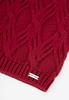 Wittchen Woman Women's Scarf With Braided Weave, Burgundy, Burgundy Viscose