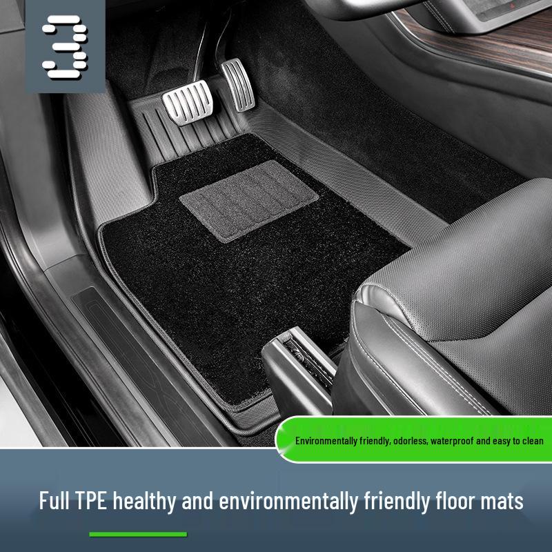2022 Tesla Model X TPE Car Mats: Full Environmental Protection for Trunk and Backrest