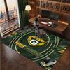 Green Bay Packers Personalized Crystal Velvet Carpet, Customized Name Text Soft Anti‑Slip Rug for Living Room Bedroom