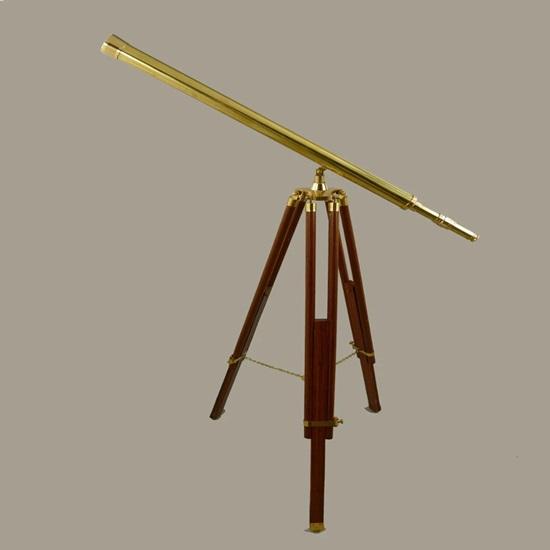 154 Cm Brass Telescope On Stand Retro Nautical Decoration Gift for Boss Interior Accent Elegant Home, Office Decor