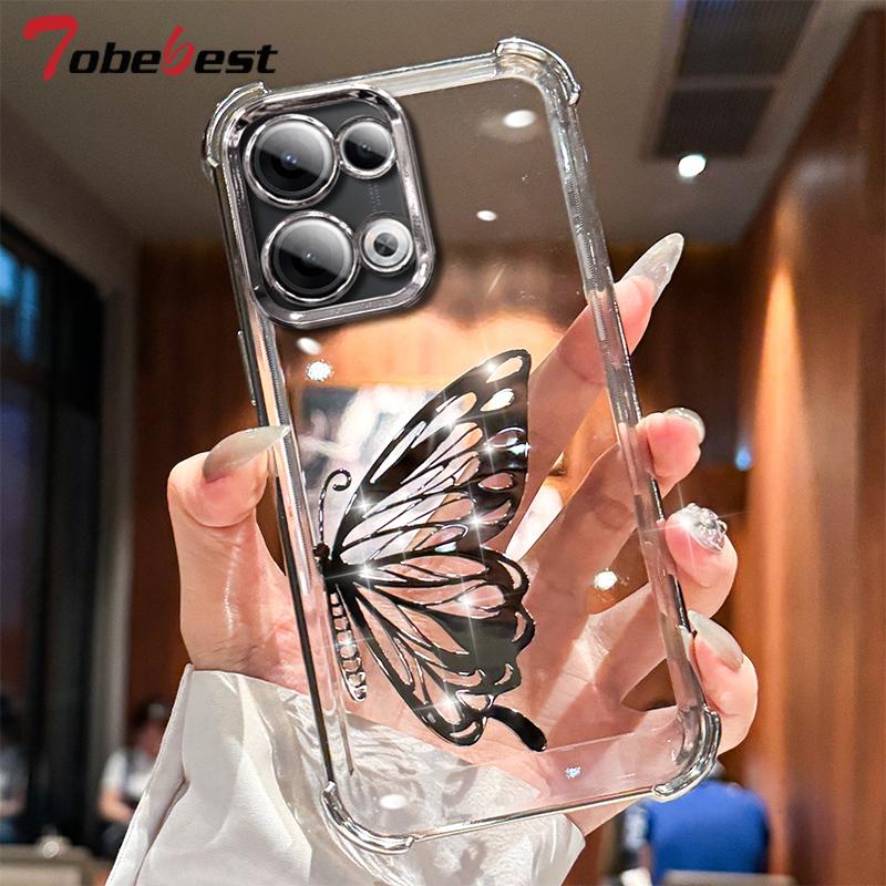 Laser Butterfly Shockproof Plating Glitter Bracelet Case For OPPO Reno 14 14F 13 13F 12 12F 11 11F 10 Pro Plus 5G Silicone Cover