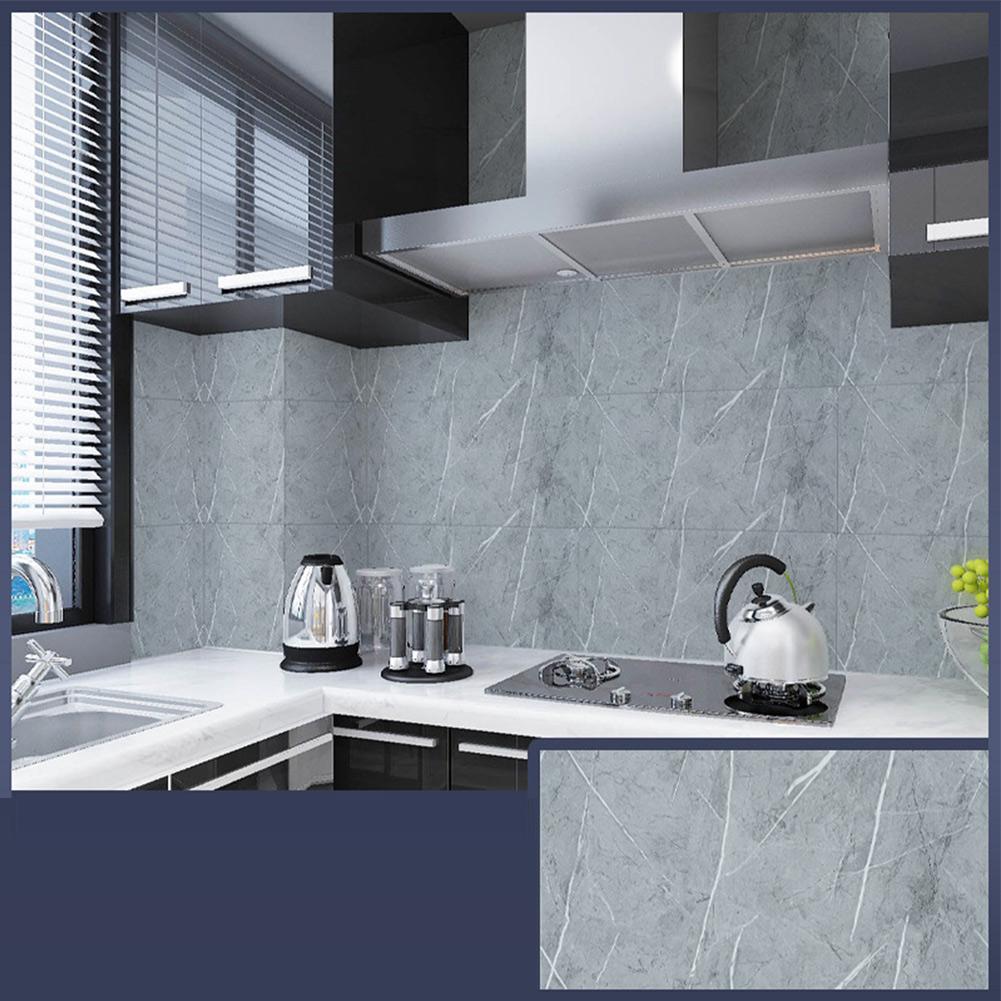 Tile Stickers Wall Sticker Oil Proof Wallpapers Waterproof Flame Retardant Home Office Decor For Kitchen Bathroom