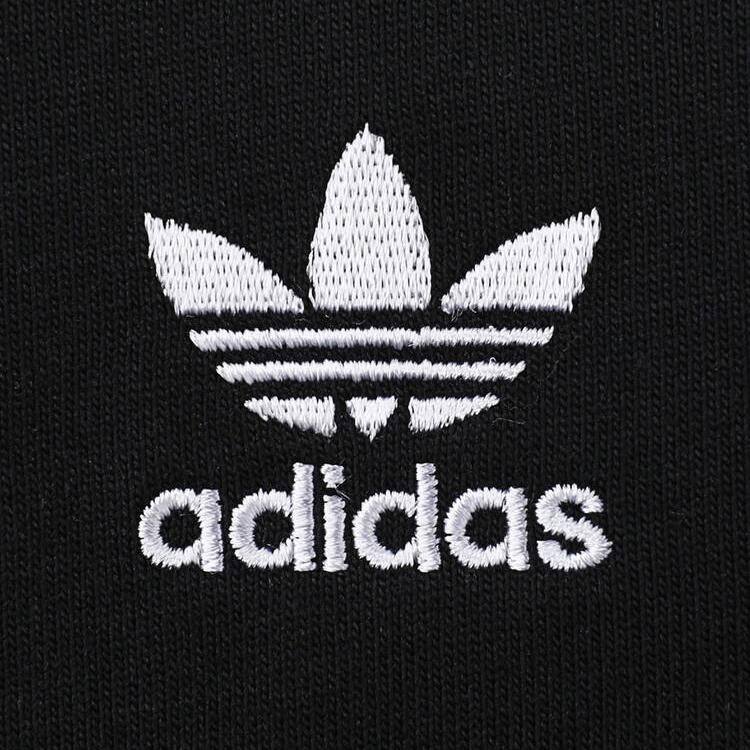 Adidas Originals Embroidered Logo Color Block Striped Comfort Crew Neck T-Shirt Women Tops Black JC8703