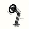 1pc 360° Rotatable Magnetic Car Mount, Aluminum Alloy Adjustable Folding Arm Stand, Waterproof Anti-Shake Easy Installation Dashboard Phone