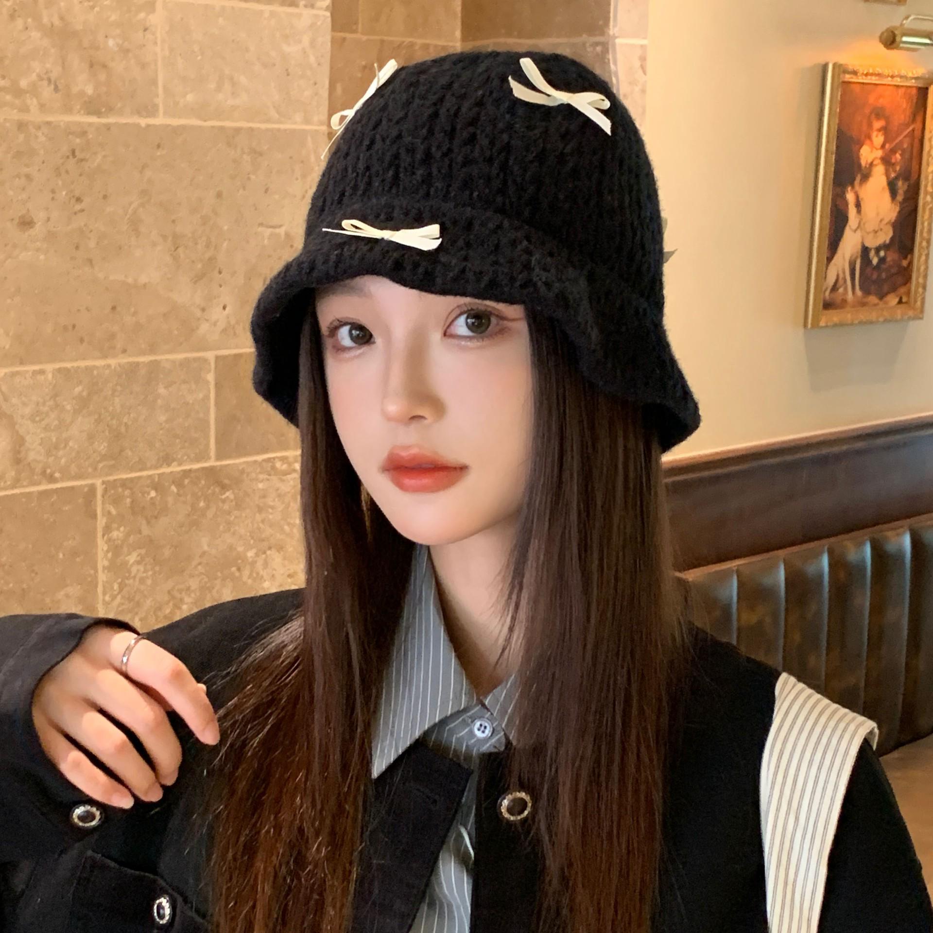 

Women s Bow Knit Fisherman Hat - Sweet, Versatile, Casual Spring/Autumn Bucket Hat