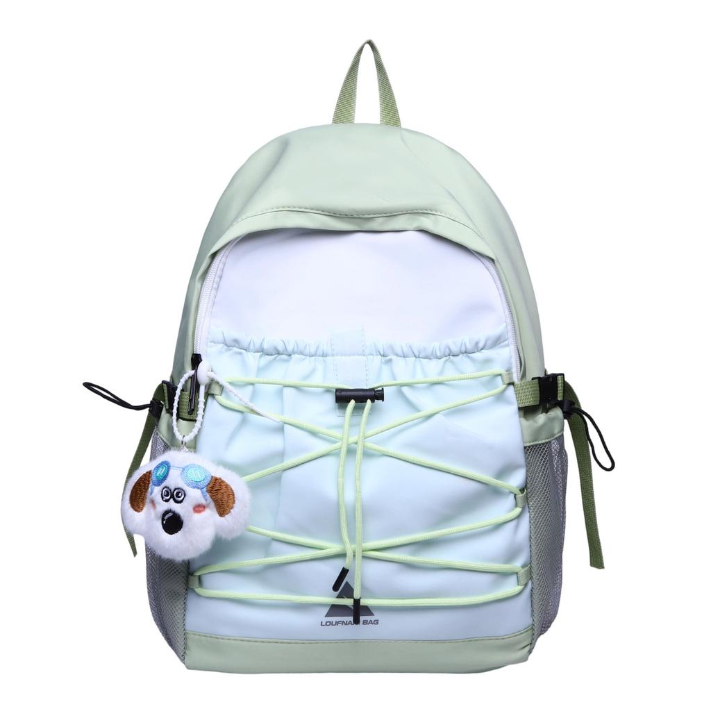 Schoolbag trendy lightweight travel bag small backpack high value junior and high school students class schoolbag new simple contrasting color b
