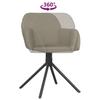 Dining Chairs 2 Pcs Swivel Light Grey Velvet