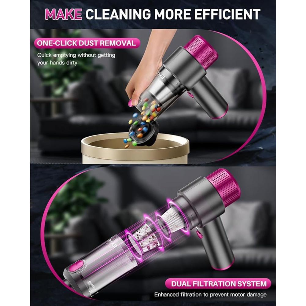 

Handheld Car Vacuum Cleaner with LED Light Portable Mini Car Vacuum Cleaner Wireless Dust Blower for Home Pet Office China Mainland