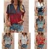 Wish Womens T Shirt With 3d Print And V Neck For Summer Casual Wear