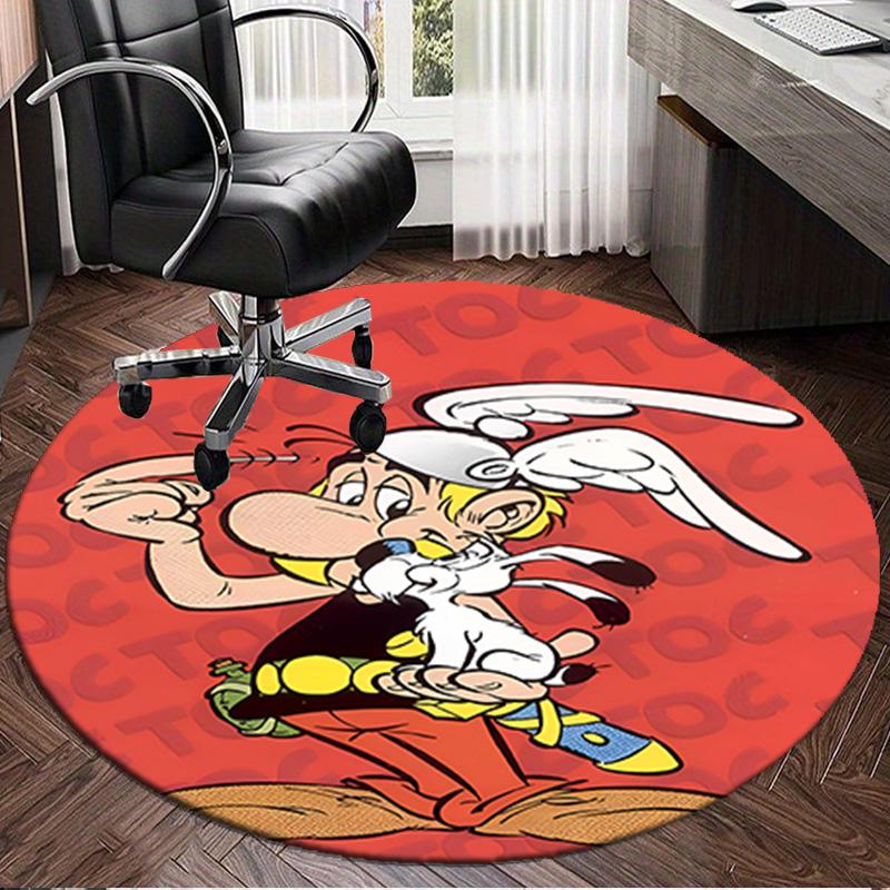 Asterix Friends Round Mat, Anti-slip Circle Carpet Chair Rug For livingroom,Bedroom, Doormat Home Decor Gift Christmas Gifts