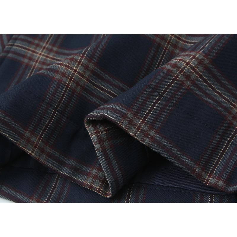 High-End Women's Plaid Hooded Jacket & High-Waisted Lantern Pants Set
