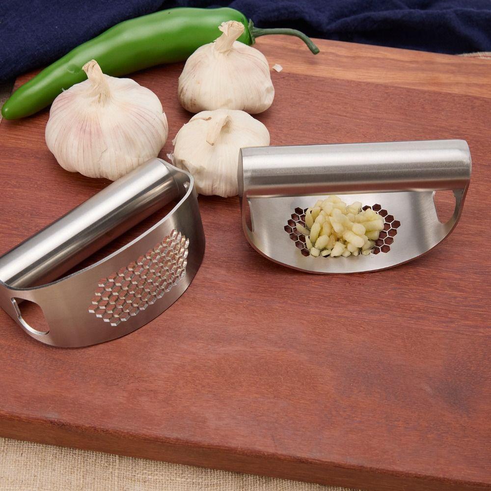 Manual Garlic Crusher 304 Stainless Steel Garlic Chopper Professional Garlic Mincer Smash Garlic