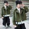 Children's Clothing, Boys' Spring Clothing, Leather Jacket, 2026 New Spring and Autumn Style Jacket, Mid Size Boys' Spring Clothing Trend