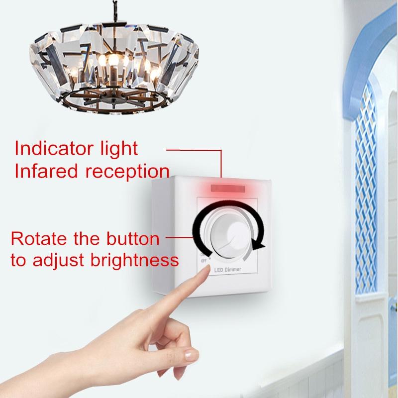 150W AC 110V/220V With 12 Keys IR Remote Control LED Dimmer Max Wall Dimmer Switch For Dimmable Light Lamp Bulb