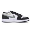 Jordan Air Jordan 1 Abrasion Resistant Slip Resistant Low Top Vintage Basketball Shoes Men's Black Gray 553558-131(Team85-)