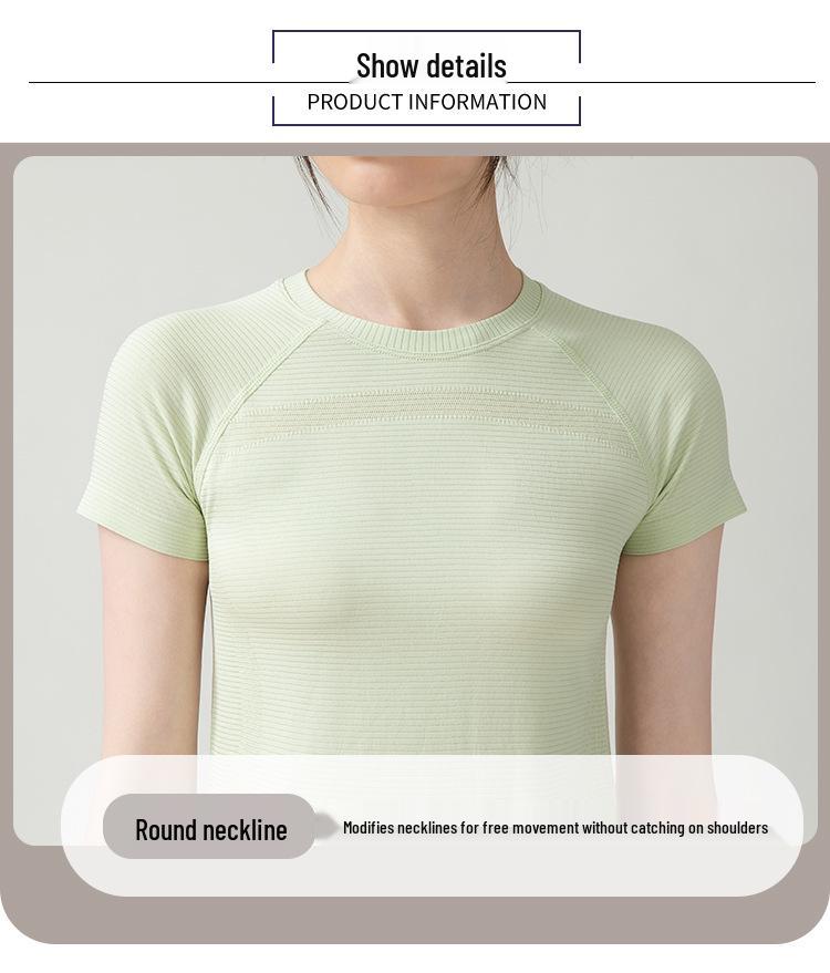 Women's Quick-Dry Yoga Top - Breathable Pilates Training T-Shirt for Summer