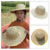 Cappello a visiera con tesa larga per bambina bambino unisex uncinetto paglia naturale cappello da contadino per bambini cappello Panama cappello a visiera per bambini