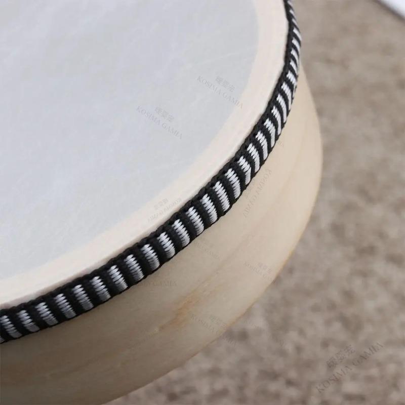 Gift For Kids Toddlers 4/6In Wooden Hand Drum Handheld Wood Frame Musical Instrument Toy Safe Non-Toxic Educational Lightweight