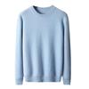 Men's Thick Pineapple Stitch Pure Wool Round Neck Sweater for Autumn/Winter 2025
