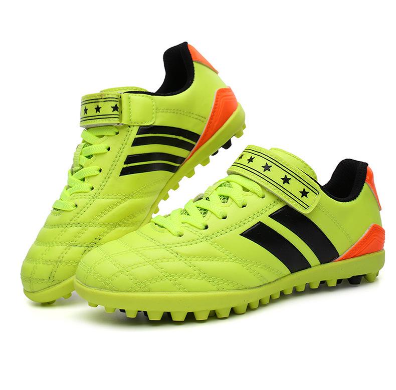 Children s Velcro No-Tie Non-Slip Football Shoes for Boys  Girls 35