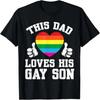 Hand Heart LGBT Port Proud This Dad Love His Gay Son Papa T-Shirt