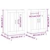 VidaXL Wall Cabinets 2 Pcs Sonoma Grey Engineered Wood 3198047