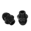 2 Pieces 10AN To 38 NPT Straight Pipe Fitting Fuel Line Adapter Black Anodized Aluminum for Oil