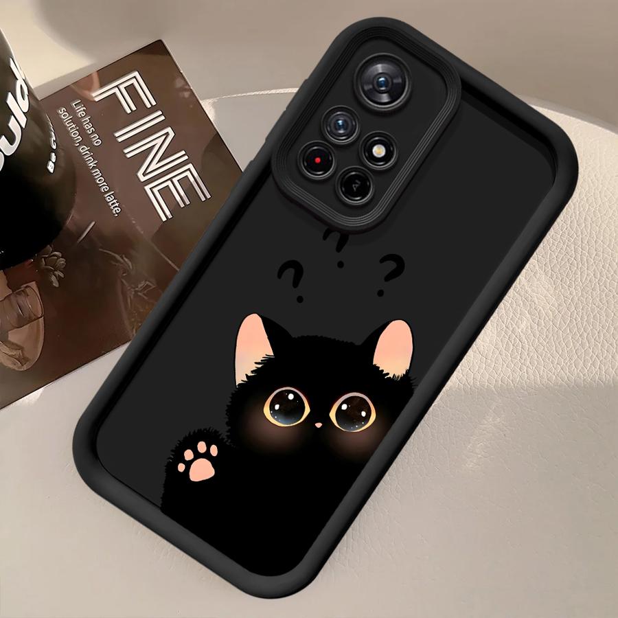 Phone Cover Case for Xiaomi Poco F8 C50 X3 Pro C61 X3 NFC C51 Hello Cute Blacks Cat