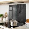 Boards Tempered Glass With Decorative Pattern Wood Boards Black 2X30X52 Cm