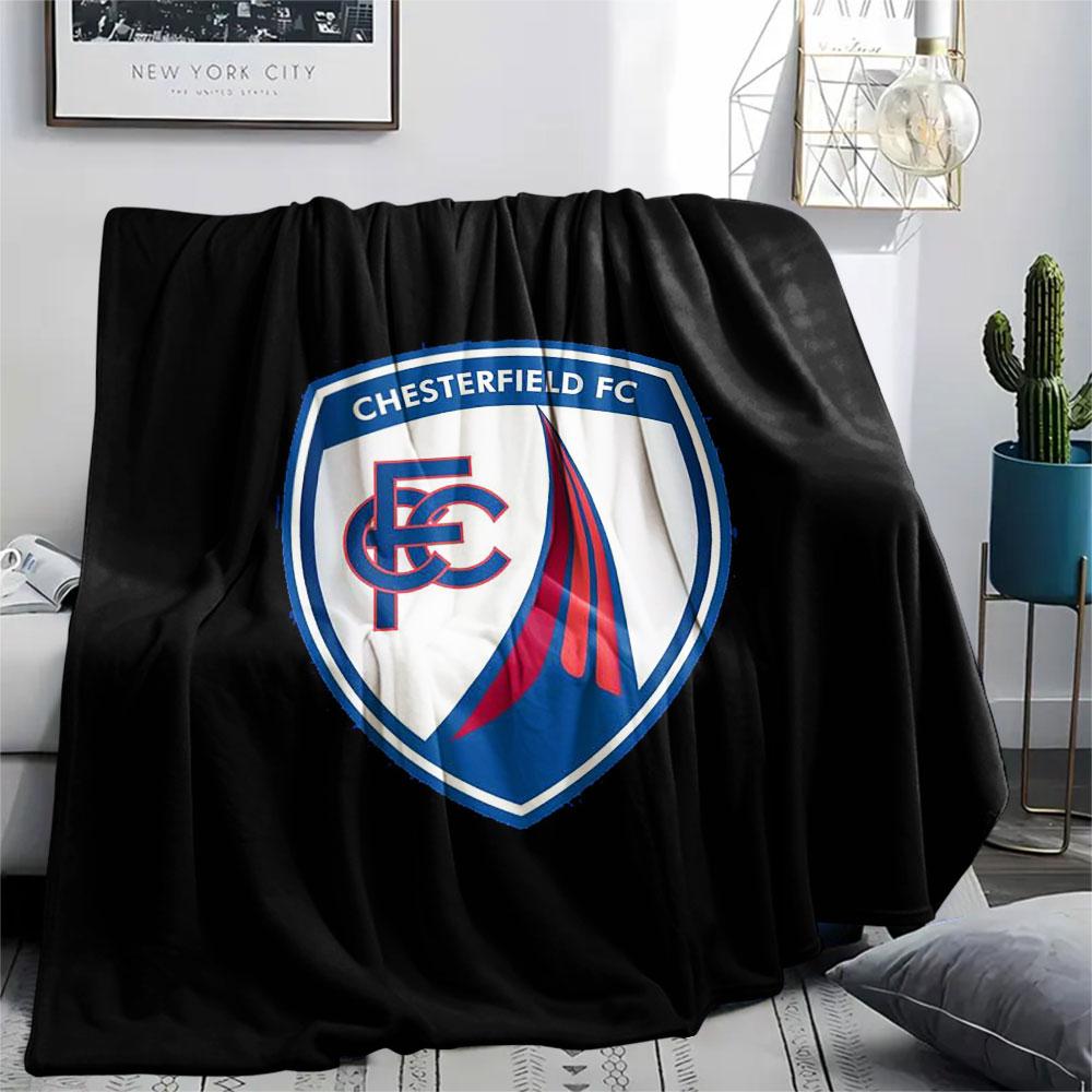 1PC Chesterfield F.C Patterned Flannel Blanket Suitable For All Seasons for Home Decor Warmth and Comfort Gifts Holiday Present