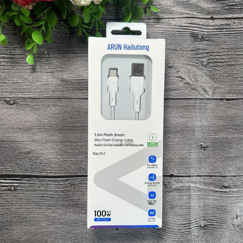 

Hailutong ShanZhi A/C Mobile Data Cable 1.5m Type-C Fast Charger Compatible with Apple
