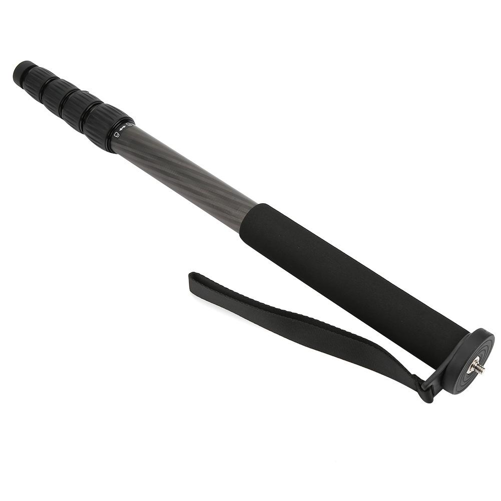 C-333 Carbon Fiber Portable Outdoor Telescopic Monopod Tripod Mountaineering Cane for DSLR Camera
