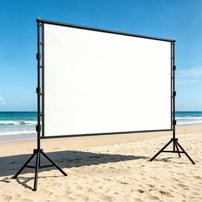 100-inch Outdoor Portable Projector Screen with Stand