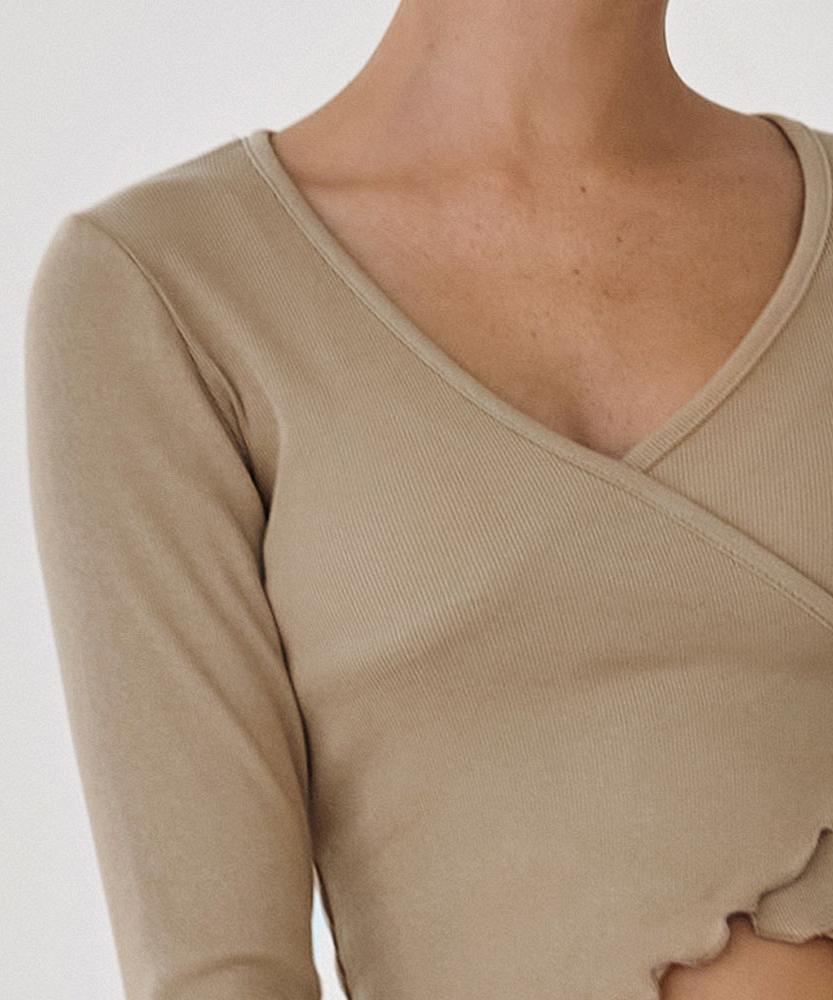 Debiweeo New Wave Wrap Long Sleeve Devi-T0114-Deep Beige