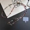 Colorful Crushed Stone Sugar Cube Series Beaded Phone Lanyard Long Crossbody Bag Chain Niche Design Exquisite