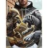 Men's Autumn and Winter 3D Dragon Printed Hooded Sweater Hoodies & Sweatshirts (men’s)