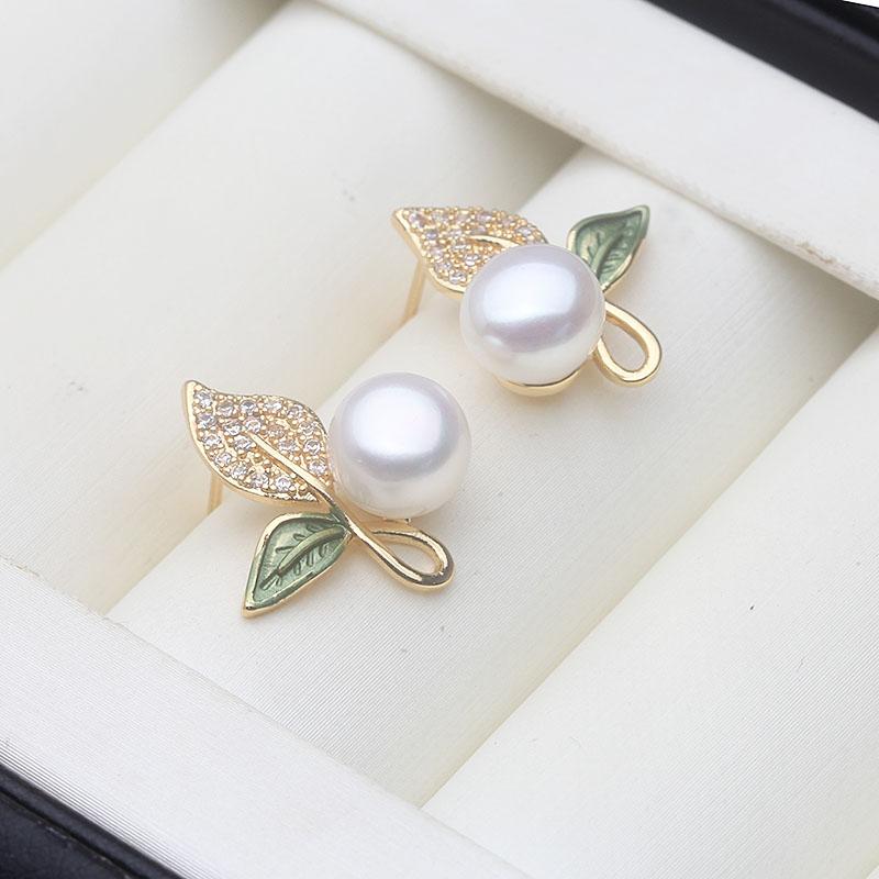 

Real Natural Freshwater White Stud Earrings With Pearls Woman,Silver 925 Pearl Earrings Jewelry Wife Birthday Gift Pink Black