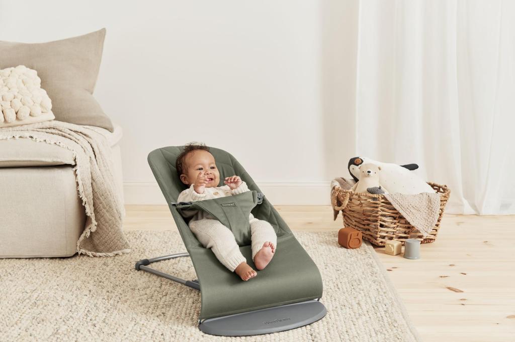 Baby Bjorn Genuine Product Bouncer Bliss Woven Dark Green Petal 006140 [Japanese Warranty]