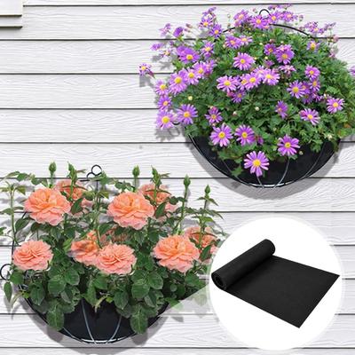 Planter Box Liner Flower Basket Liners Moisture Retention Breathable Planter Sheets Replacement For Balcony Fence Patio Yard