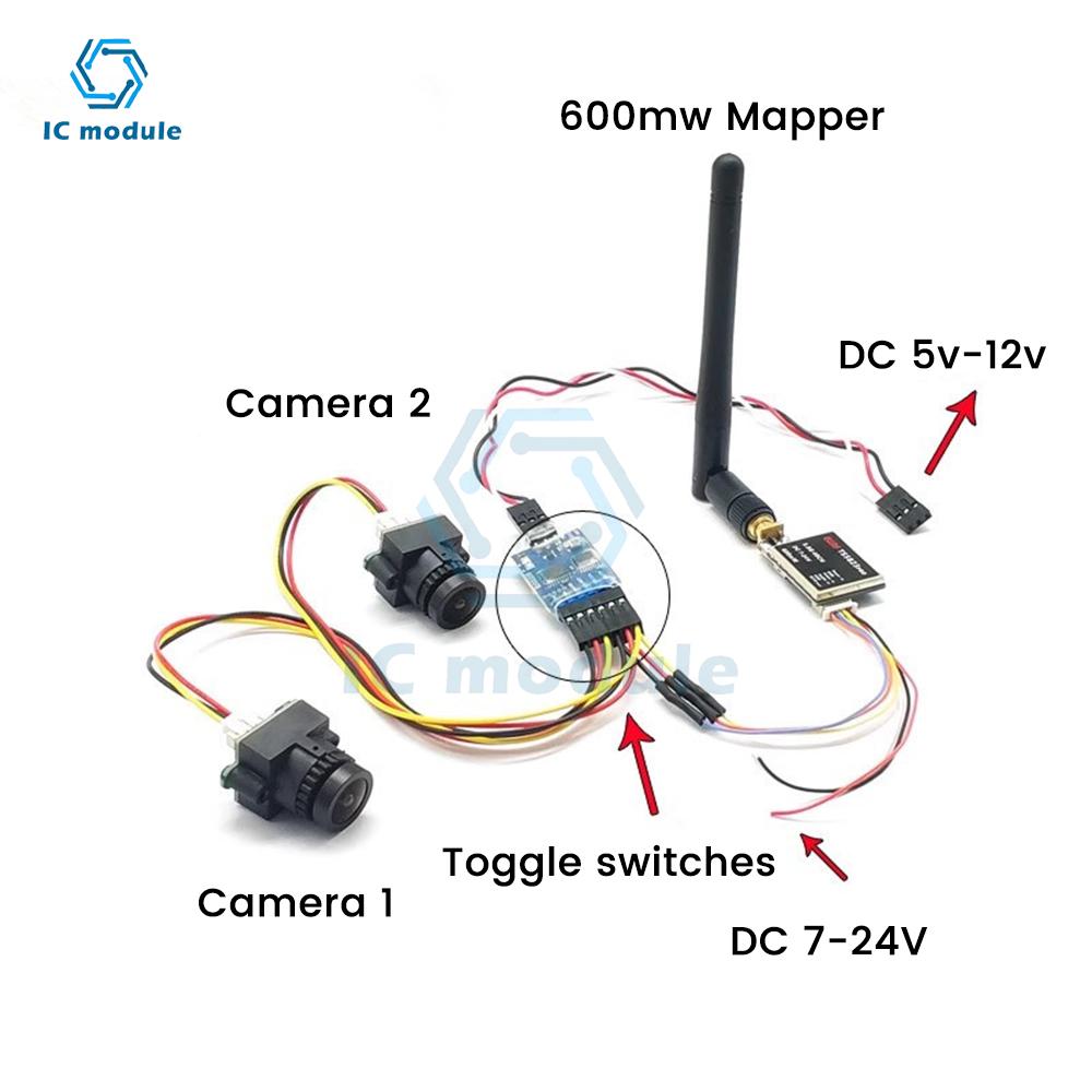 3-Channel FPV Video Switcher Module - for Multi-Rotor UAV with 5.8G Transmitter & Camera Systems